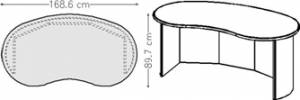 infinity design j-style - Schreibtische und Theken mit geschlossener Rückwand