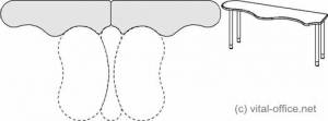 Schreibtische - infinity design e-style - Platzsparende kostengünstige Bildschirmarbeitsplätze