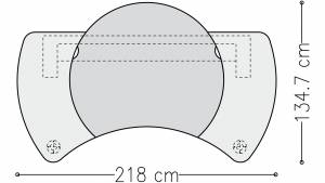 Cheftisch Command Tischplatte in Dekor 2180x1097mm