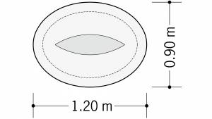 circon s-class - Elliptische Einsäulentische