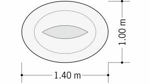 circon s-class - Elliptische Einsäulentische