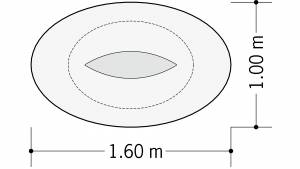 circon s-class - Elliptische Einsäulentische