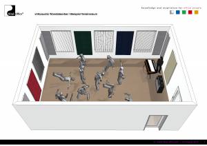 vitAcoustic farbige und höchstabsorbierende Breitband Flächen-Wandabsorber