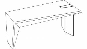 Schreibtisch circon Face Basistisch mit Fuß