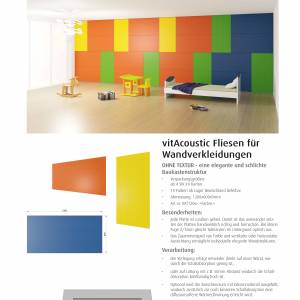 VitAcoustic® Fliesen für Wandverkleidungen - praktisch einfache und dekorativ vielfältige Schall- und Wärmedämmung