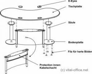 Schreibtische - infinity design c-style - Schreibtische mit Sichtschutz