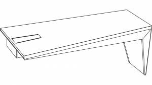 Schreibtisch circon Face Basistisch mit Auflage